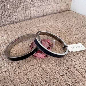 NWT Women’s Silver Black and Blue Bangle Bracelet